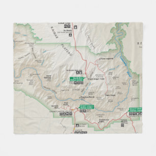 Grote Canyon-kaartdeken Fleece Deken