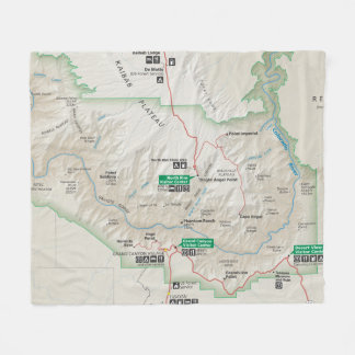 Grote Canyon-kaartdeken Fleece Deken