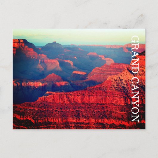 grote canyon rode zonsondergang briefkaart (Voorkant)