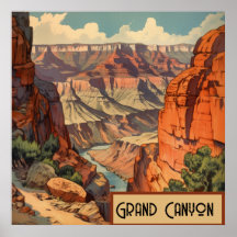 Grote Canyon Vintage Zuidwest Landschap