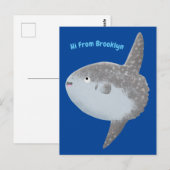 Grote cartoon van de zeeduivel briefkaart (Voorkant / Achterkant)