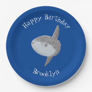 Grote cartoon van de zeeduivel papieren bordje