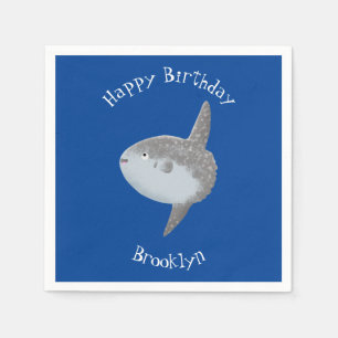 Grote cartoon van de zeeduivel servet