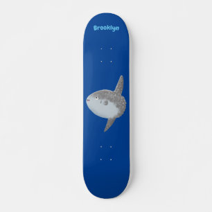 Grote cartoon van de zeeduivel skateboard