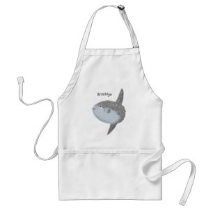 Grote cartoon van de zeeduivel standaard schort