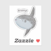 Grote cartoon van de zeeduivel sticker (Vel)