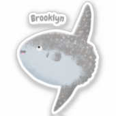 Grote cartoon van de zeeduivel sticker (Voorkant)