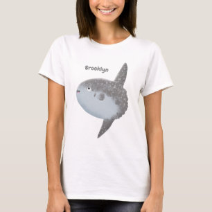 Grote cartoon van de zeeduivel t-shirt