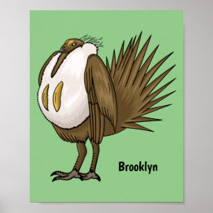 Grote cartoon van een grote hondenboomgaard poster