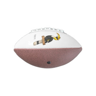 Grote cartoon van hondvogel american football