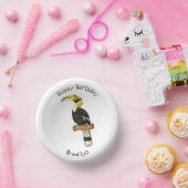 Grote cartoon van hondvogel papieren kommen (Feest)