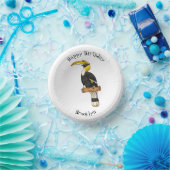 Grote cartoon van hondvogel papieren kommen (Feest)