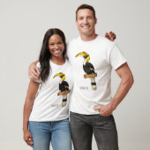 Grote cartoon van hondvogel t-shirt (Unisex)