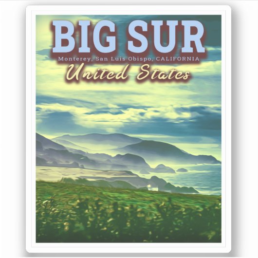 GROTE CENTRALE OCEAAN VAN DE VERENIGDE STATEN VAN STICKER (Voorkant)