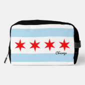 Grote Chicago tas, mode, Chicago vlag Toilettasje (Achterkant)