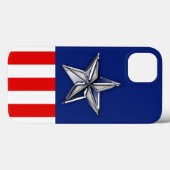 Grote Chroom als Silver Star op feestelijke kleure Case-Mate iPhone Case (Achterkant (horizontaal))