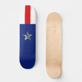 Grote Chroom als Silver Star op feestelijke kleure Skateboard (Voorkant)