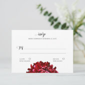 Grote Chrysanthemum-reactiekaart RSVP Kaartje (Staand voorkant)