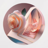 Grote cirkelkleefstof / waterdicht etiket labels (Design 1)