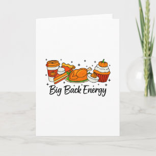 Grote Ck Energie Thanksgiving Kalkoen Pompoentaart Kaart