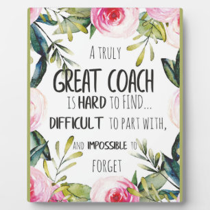 Grote Coach-typografie Kantoor decor Coach-cadeau Fotoplaat