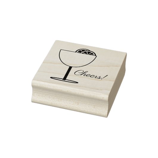 Grote Cocktail Glas met Fruit Art Stamp Rubberstempel (Stempel)