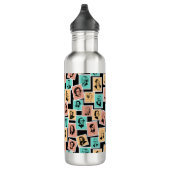 Grote componisten op postzegels, driekleurenpatroo waterfles  (Rechts)