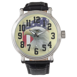 Grote contrastgetallen voor patriottisch gebruik, horloge