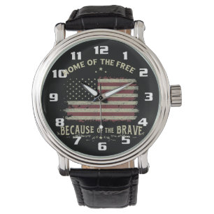 Grote contrastgetallen voor patriottisch gebruik, horloge