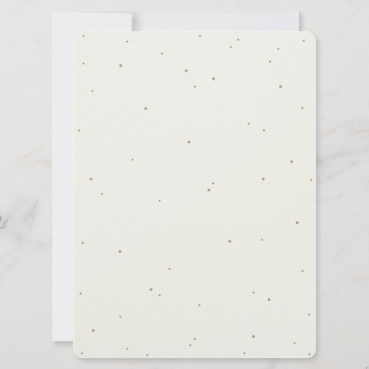 Grote crème sneeuwbes + eucalyptus winter bruiloft kaart (Achterkant)