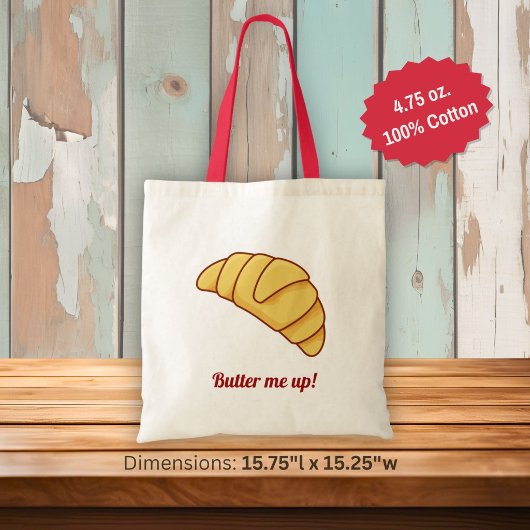 Grote croissanttas tote bag