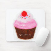Grote Cupcake & Kers Waterverf Persoonlijk Muismat (Met muis)