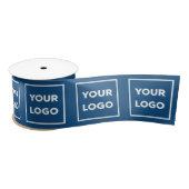 Grote Custom Business Company Logo Pattern Blauw Lint (Spoel)