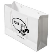 Grote Custom Gift Bag Bedrijf Retail Verpakking Large Cadeautasje (Voorkant Gekanteld)