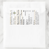 Grote Custom Honey Nutrition Label met Bee Gold (Tas)