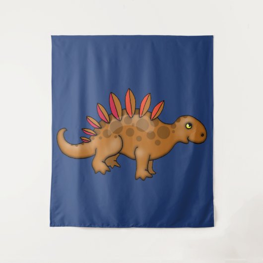 Grote Cute Stegosaurus Kinder Muur Aanhangen voor Wandkleed (Voorkant)