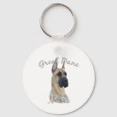 Grote Daan (brindle) Mam 2 Sleutelhanger (Achterkant)