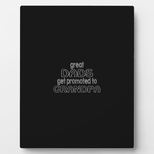 grote dads worden bevorderd tot opa fotoplaat (Voorkant)