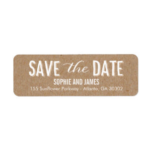 Grote dag Bewaar de datum Retouradres Labels