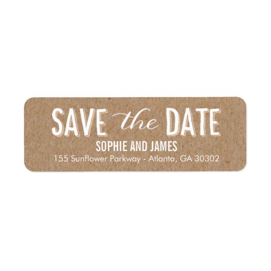 Grote dag Bewaar de datum Retouradres Labels (Voorkant)
