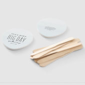 Grote dag in de oceaan, blauwe bestemming bruiloft handwaaier (Niet-gemonteerd)