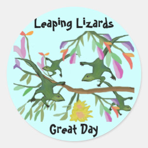 Grote dag leapende luiers ronde sticker