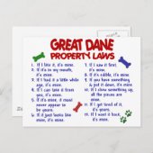 GROTE DANE-Eigendomwetten 2 Briefkaart (Voorkant / Achterkant)