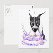 Grote Dane Mantle Birthday Cake Briefkaart (Voorkant / Achterkant)
