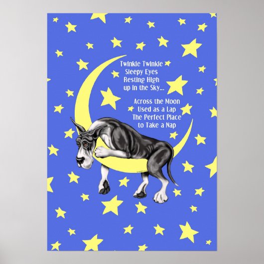 Grote Dane Mantle Twinkle Poster (Voorkant)