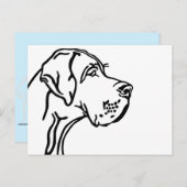 Grote danenkop briefkaart (Voorkant / Achterkant)