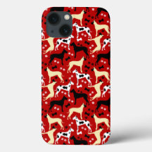 Grote Danes Dog Pattern Harlequin Hoesje-Mate iPho