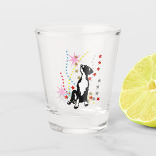 Grote Danes Puppy met Sterren Shot Glas