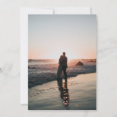 Grote datum grote foto blauw save the date (Achterkant)