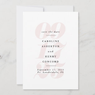 Grote datum grote foto blush roze save the date